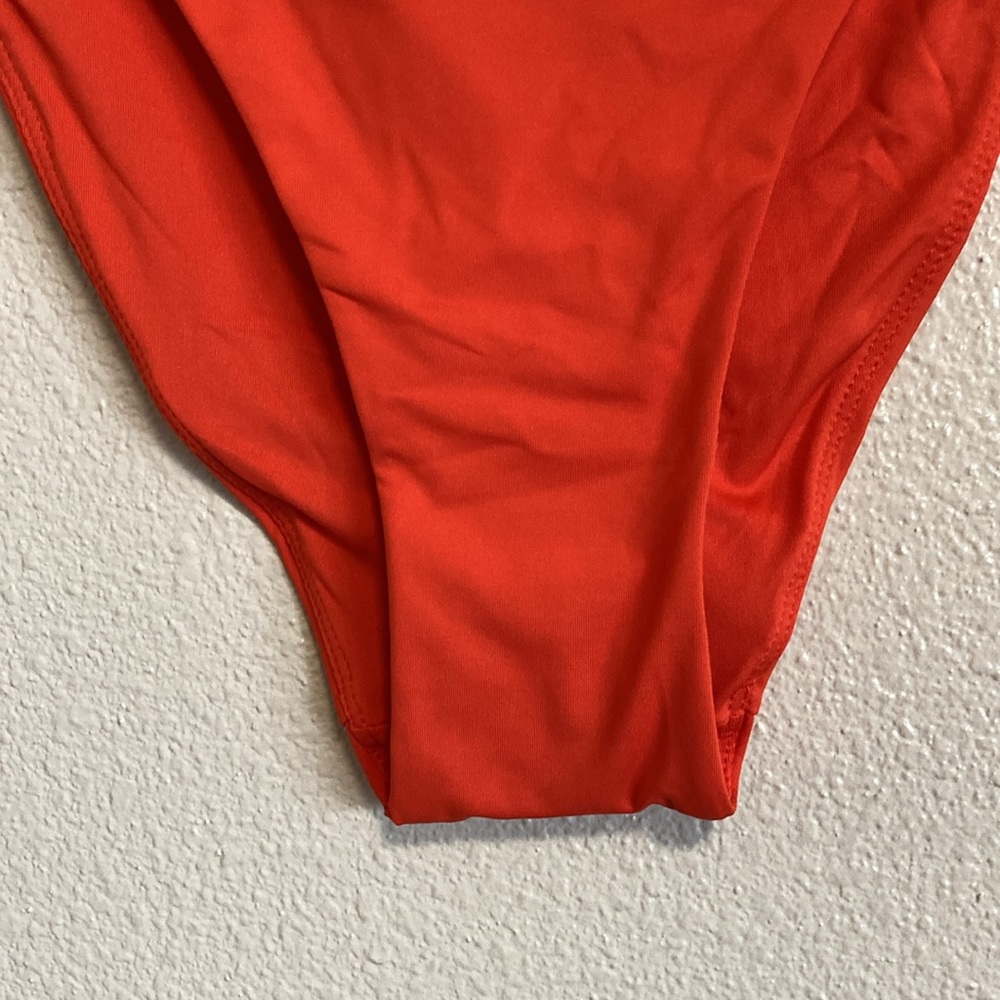 Andie The String Bikini Bottom in Siren Orange (Size L) - Picture 6 of 11